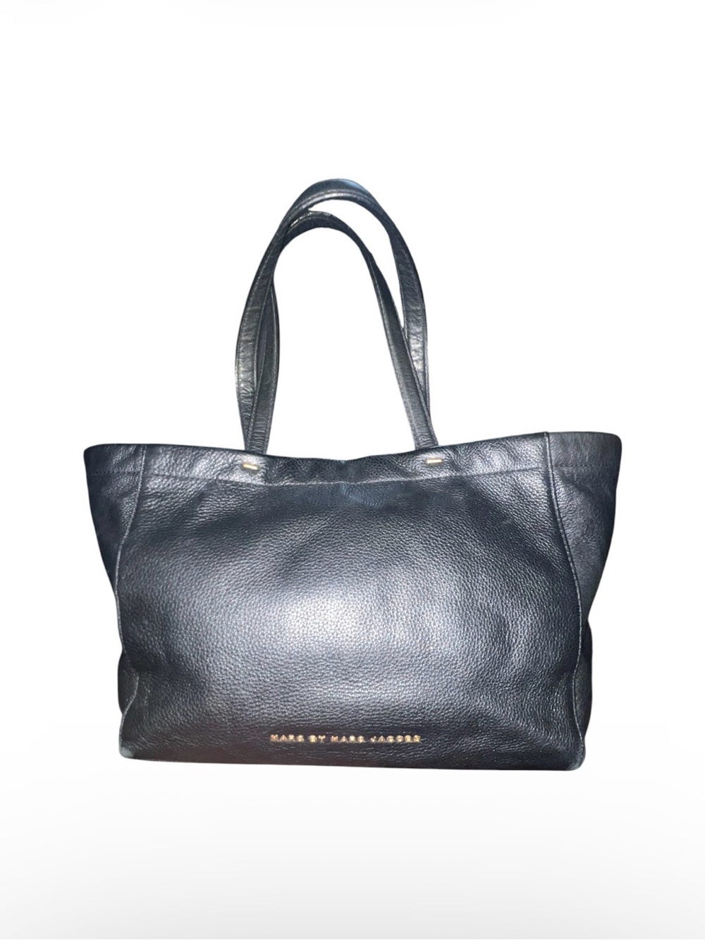 Marc by Marc Jacobs Black Pebbled Leather What's The T Tote Bag